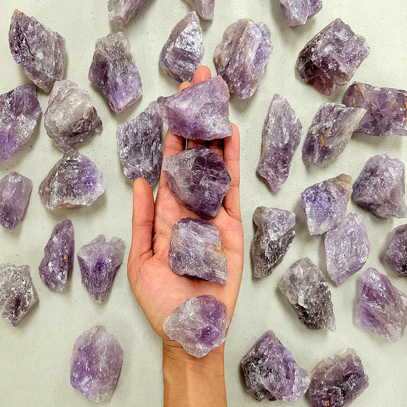 Vinacrystals 1/2 LB Raw Amethyst Crystal Large Chunks Image