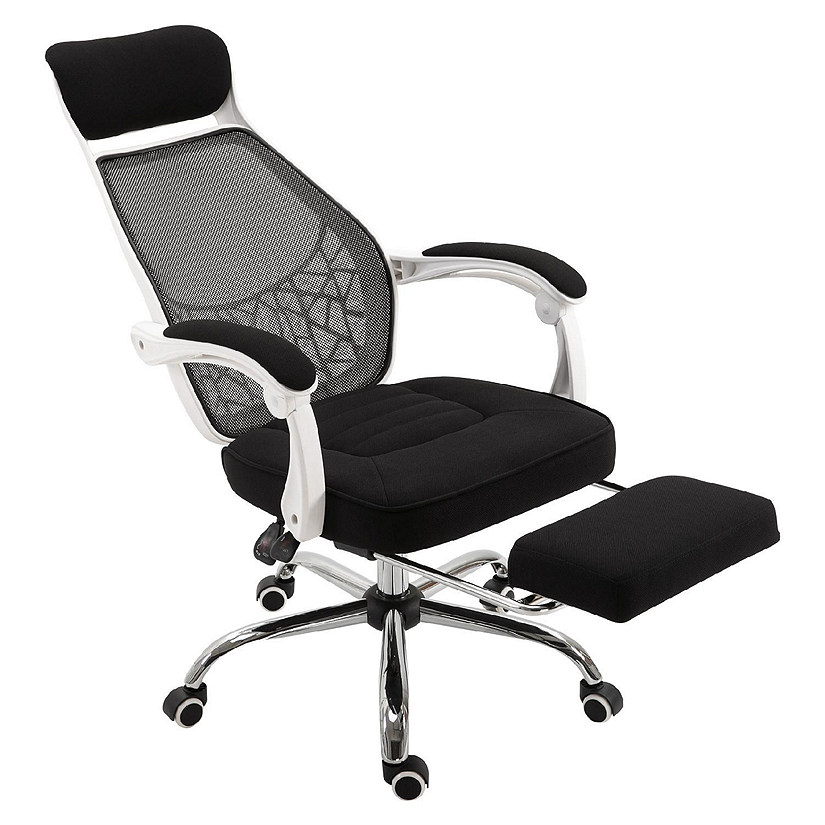 Ligatie Kinematica dans Vinsetto Ergonomic High Back Mesh Office Chair Swivel Reclining Computer  Desk Chair with Retractable Footrest Headrest Padded Armrest