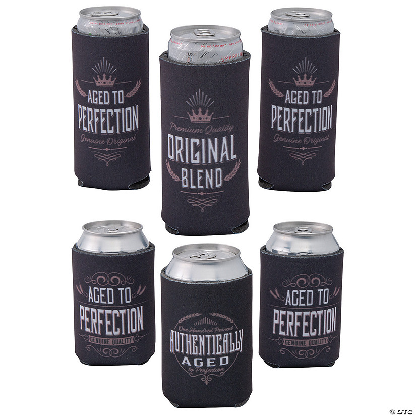 Vintage Aged to Perfection Slim & Standard Can Coolers - 24 Pc. Image