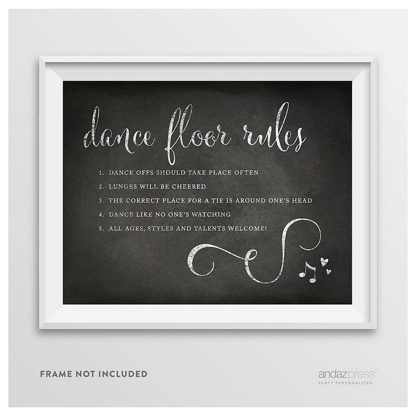 Vintage Chalkboard Dance Rules Sign Image
