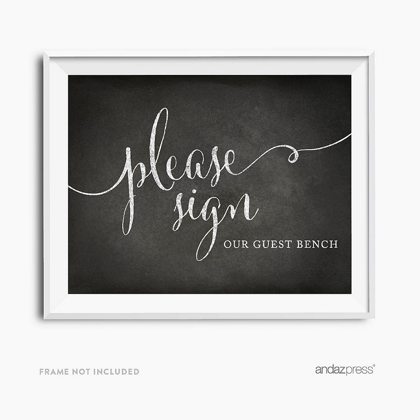 Vintage Chalkboard Guest Bench Sign Image
