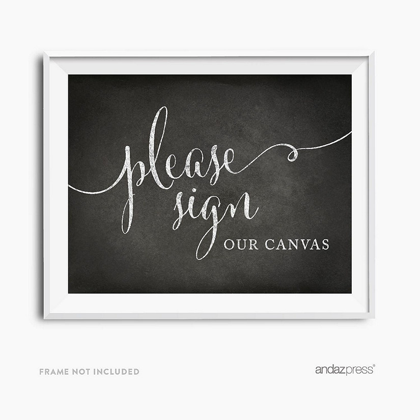 Vintage Chalkboard Guest Canvas Sign Image