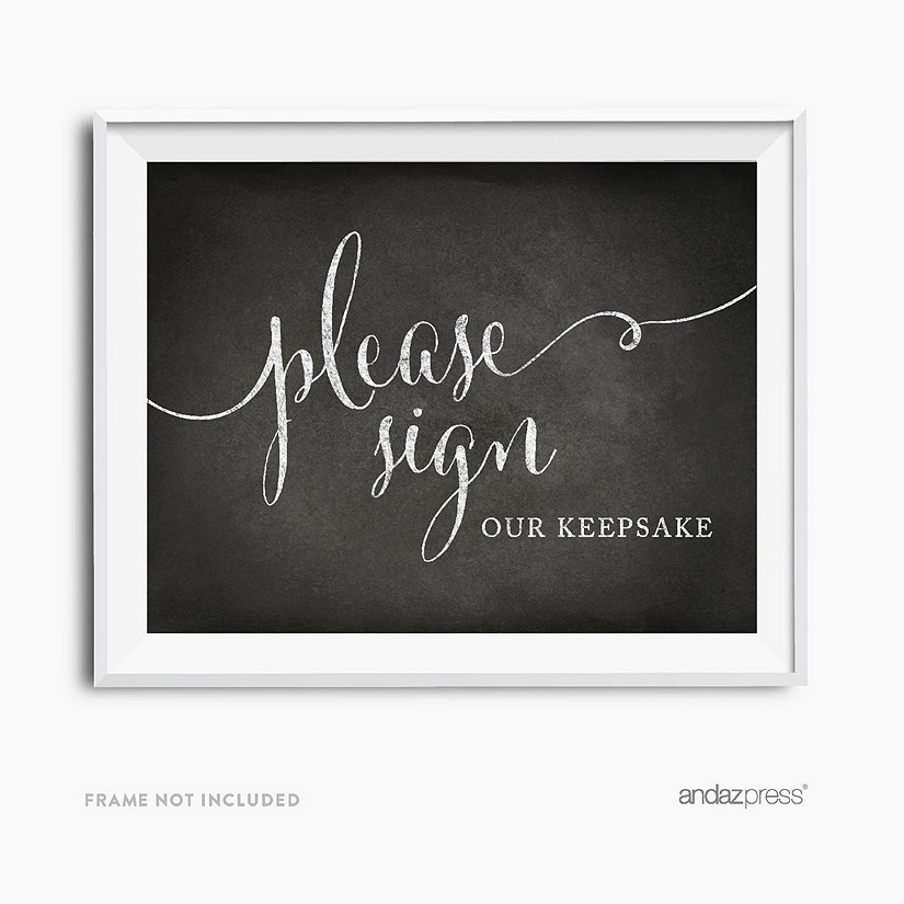Vintage Chalkboard Guest Keepsake Sign Image