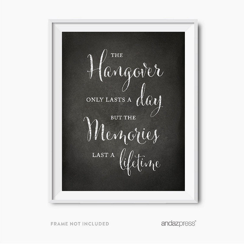 Vintage Chalkboard Hangover Memo Sign Image