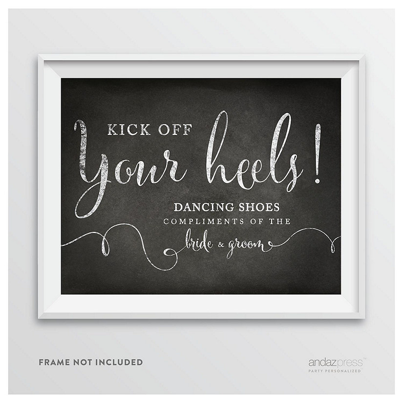 Vintage Chalkboard Kick Off Heels Sign Image