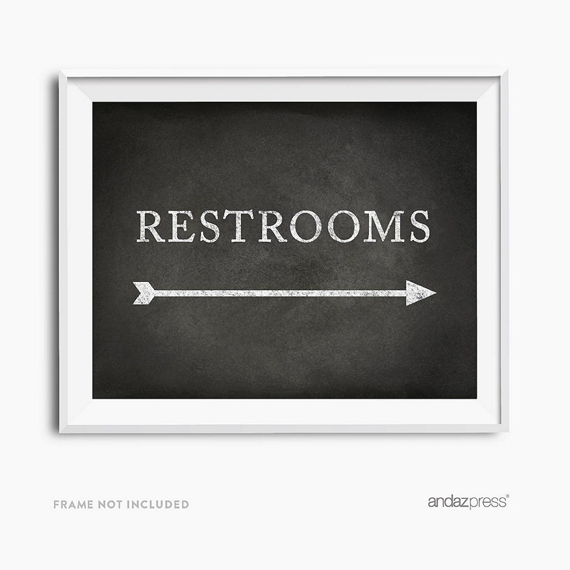 Vintage Chalkboard Restroom 8.5x11 Image