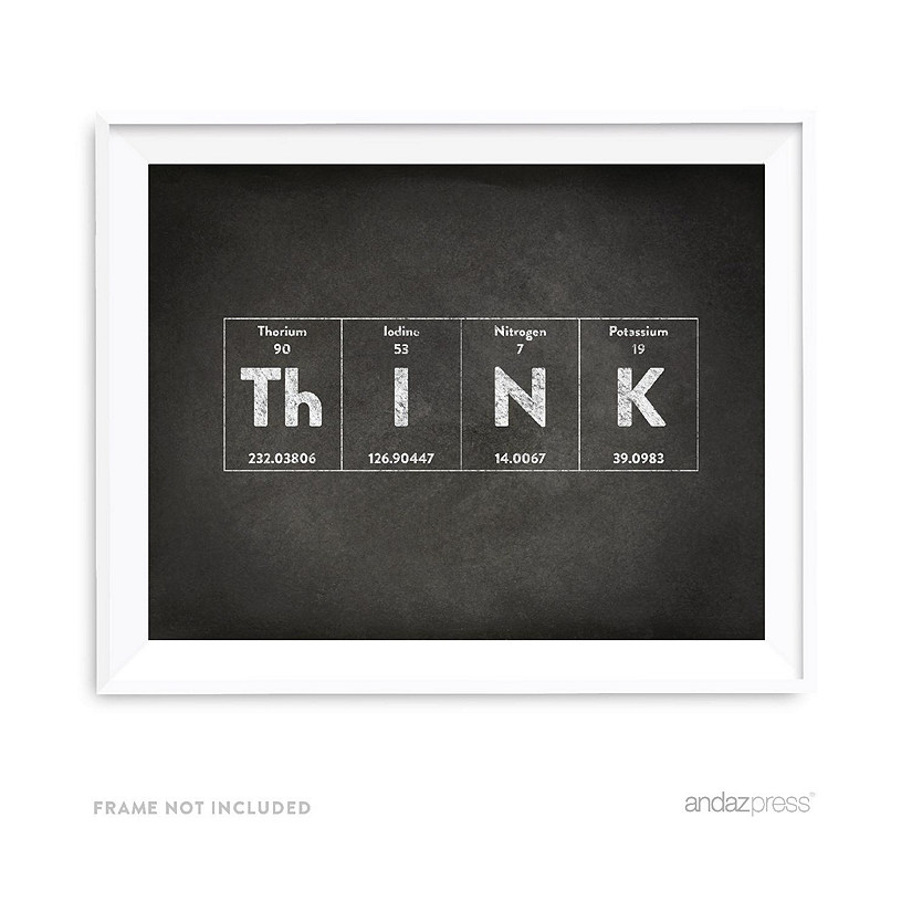 Vintage Chalkboard Think 8.5x11 sign Image
