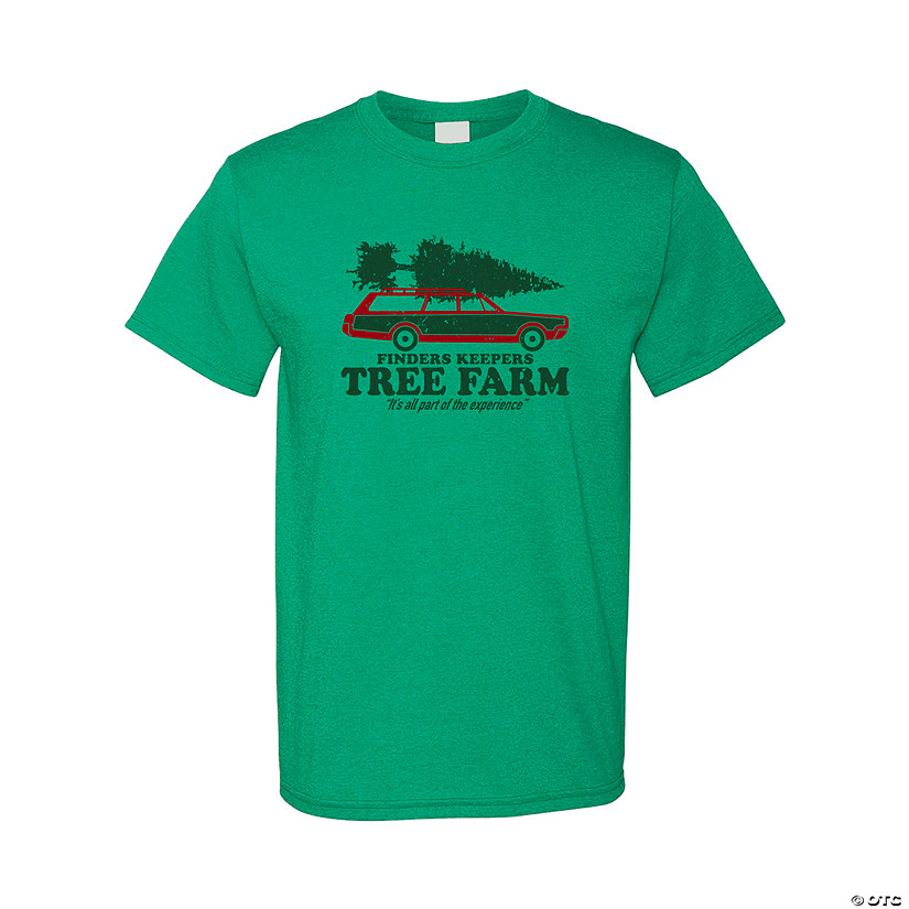 Vintage Christmas Tree Farm Men&#8217;s T-Shirt Image