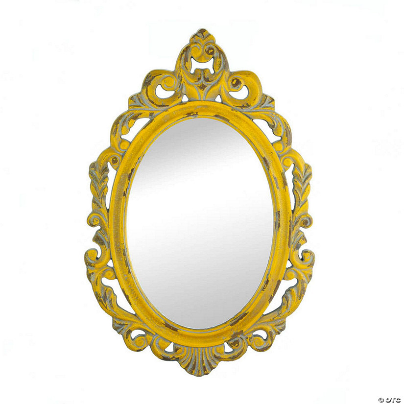 Vintage Hannah Yellow Mirror 13.5X0.5X23.5" Image