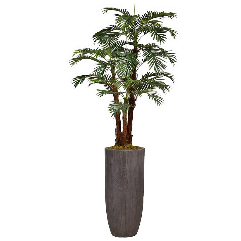 Vintage Home Artificial Faux Real Touch 7.17 Feet Tall Palm Tree With