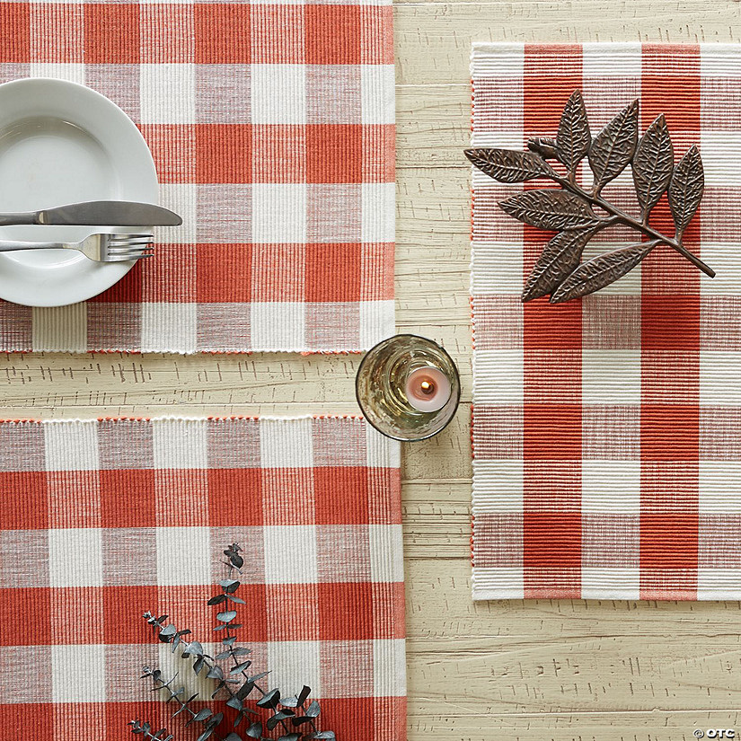 Vintage Red Buffalo Check Ribbed Placemat (Set Of 6) Image