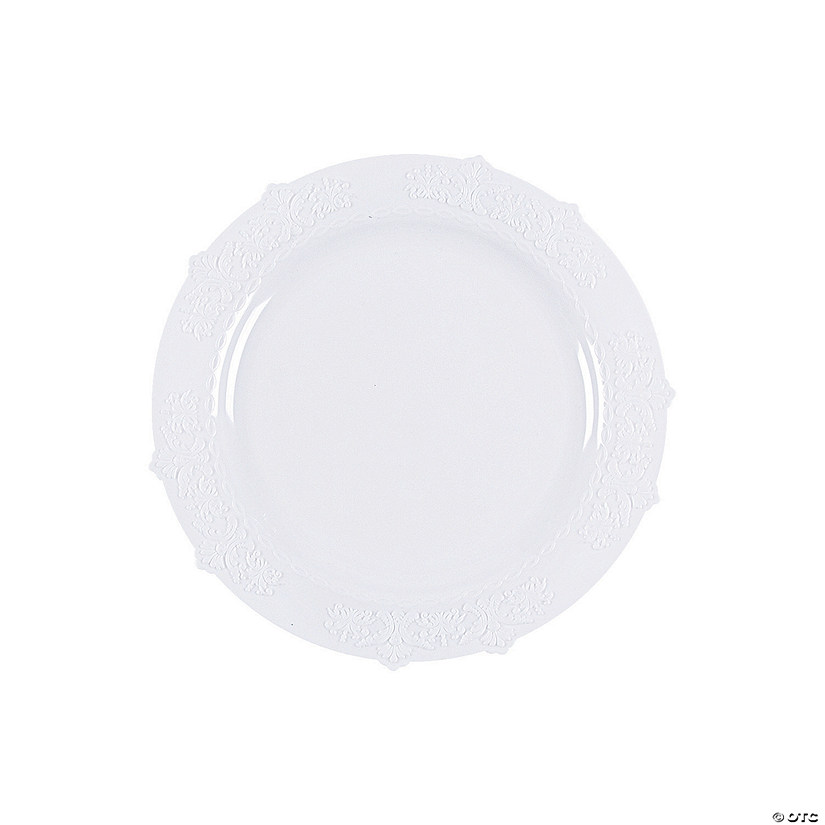 Vintage White Plastic Dessert Plates Oriental Trading
