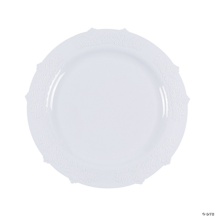 Vintage White Plastic Dinner Plates Oriental Trading