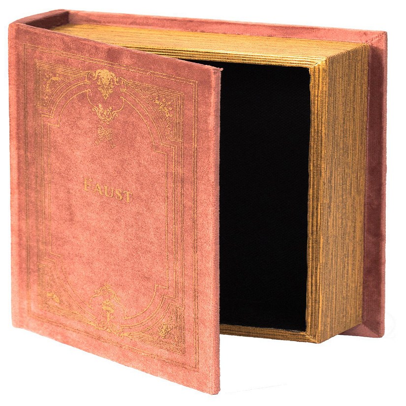 Vintiquewise Decorative Vintage Book Shaped Trinket Storage Box - Brown Image