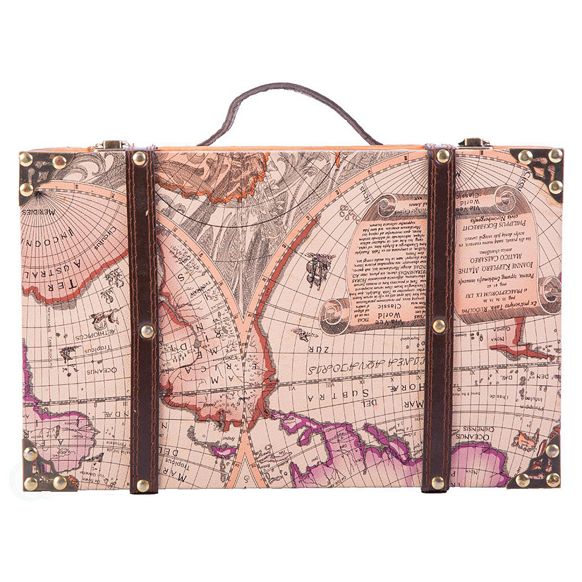 Vintiquewise Old World Map Suitcase Image