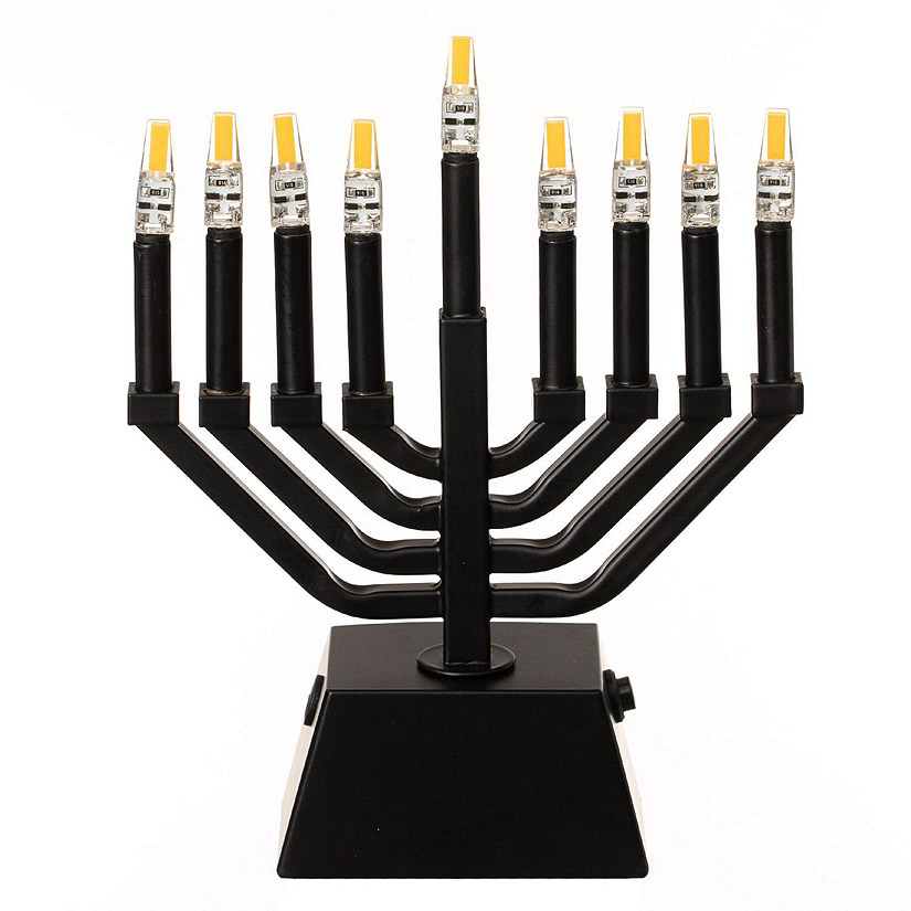 Vintiquewise Wall Menorah LED Black Image