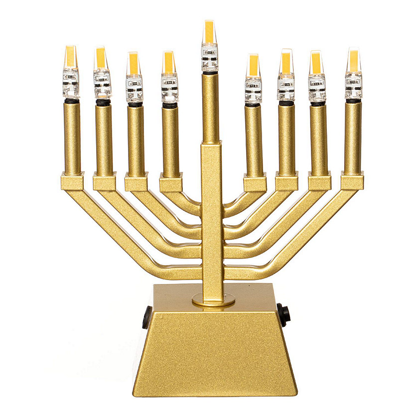 Vintiquewise Wall Menorah LED Gold Image