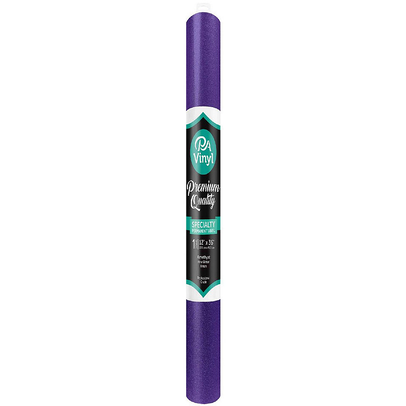Vinyl 12x36 Roll Perm Adh Fine Glitter Amethyst Image