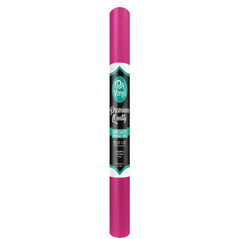 Vinyl 12x36 Roll Perm Adh Fine Glitter Raspberry Image
