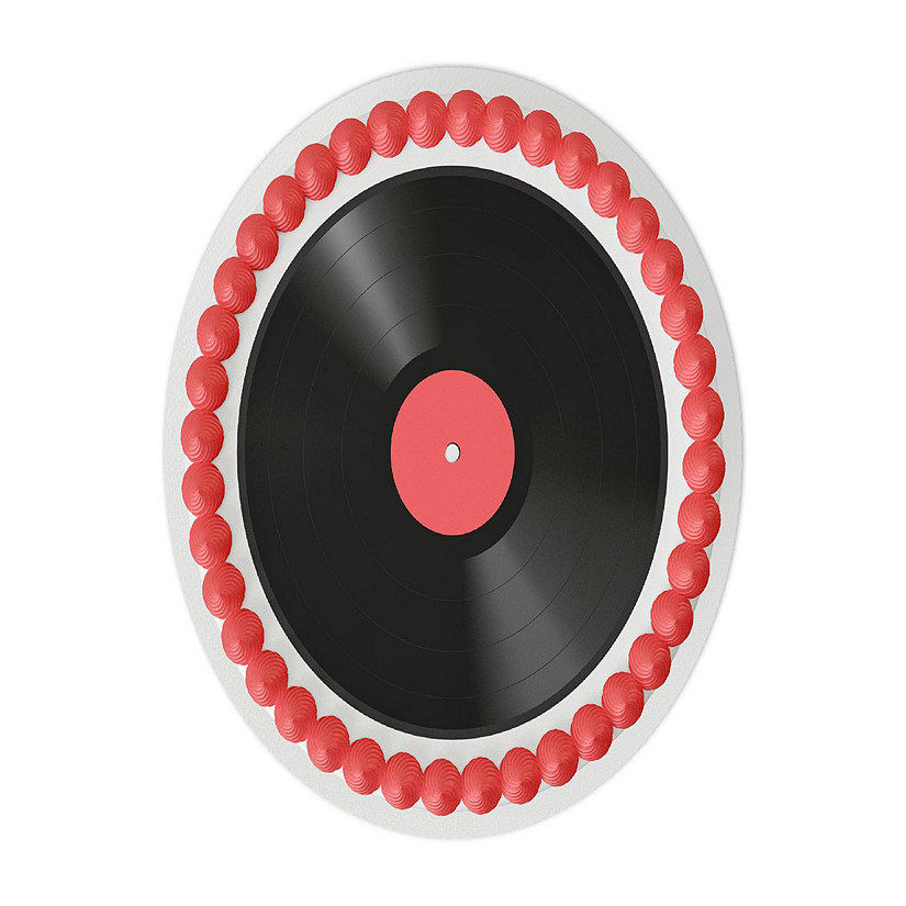 Vinyl Record 8" Round Edible Cake Topper Image