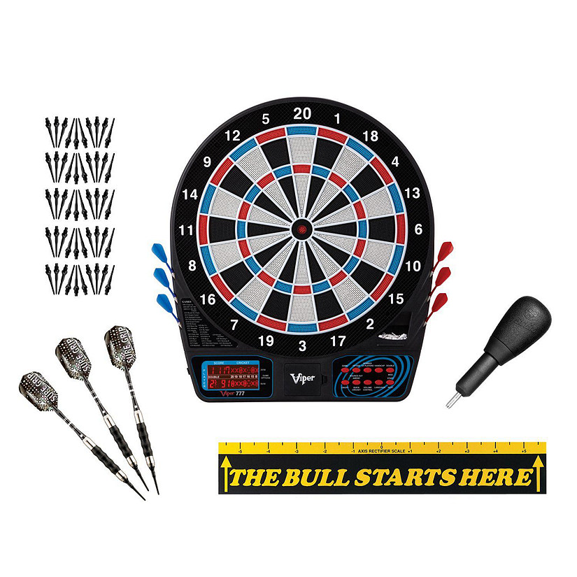 Viper 777 Electronic Dartboard, "The Bull Starts Here" Throw Line Marker, Sure Grip Black Soft