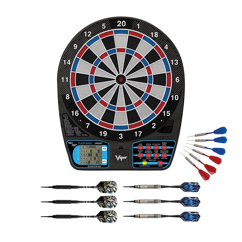Viper 787 Electronic Dartboard, Black Magic 18g and Silver Thunder 18g