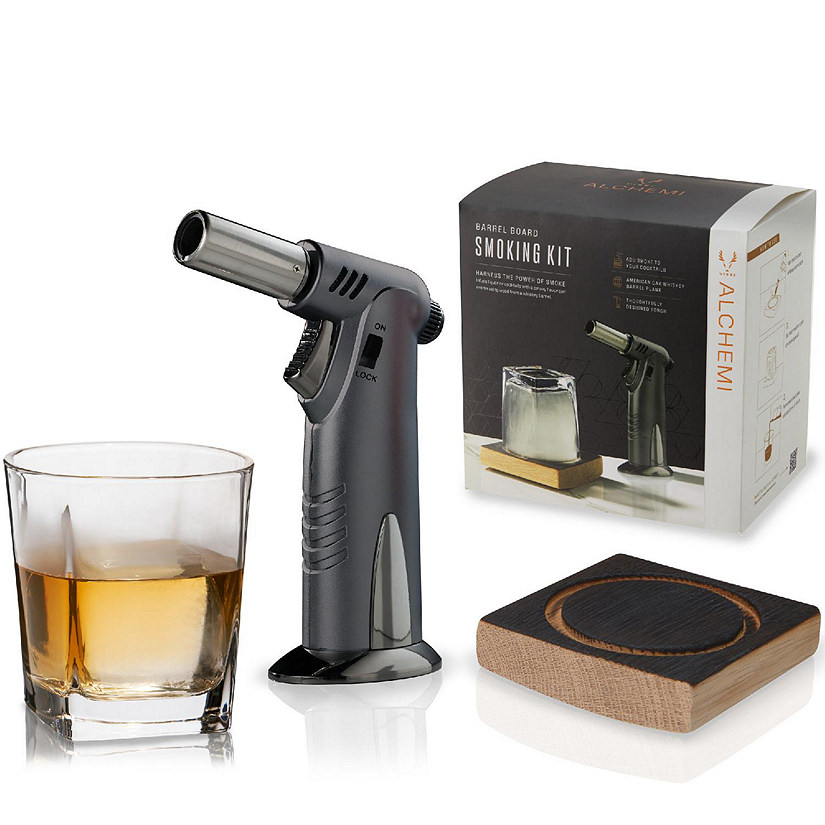 Viski Alchemi Barrel Board Smoking Set - 3-piece kit Image
