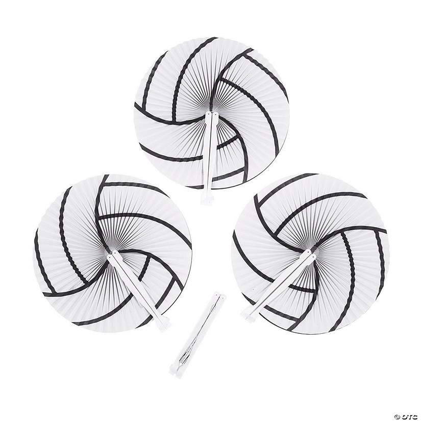Volleyball Folding Hand Fans - 12 Pc. Image