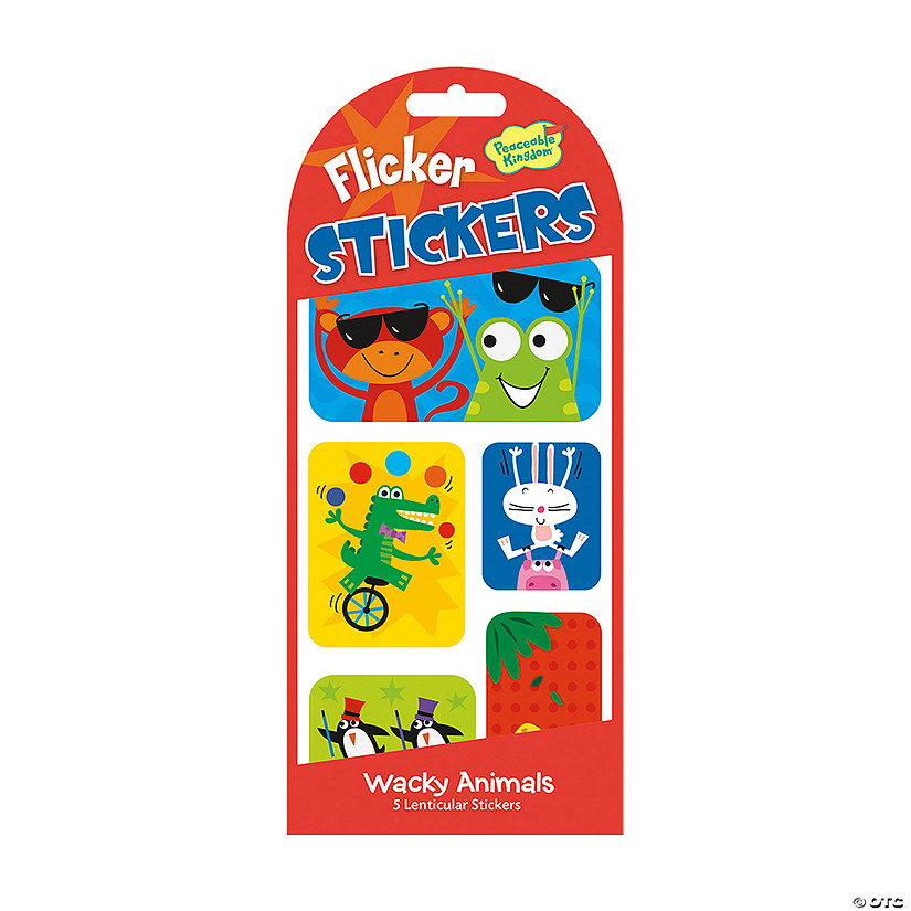 Wacky Animals Flicker Stickers: Pack of 12 Image