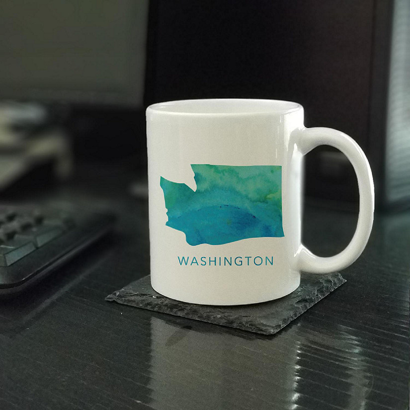 Washington Aqua Blue Water Ceramic Mug Image