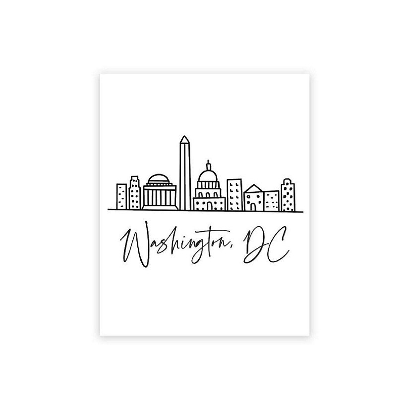 Washington DC Skyline BW 16x20in 1-Pack Image