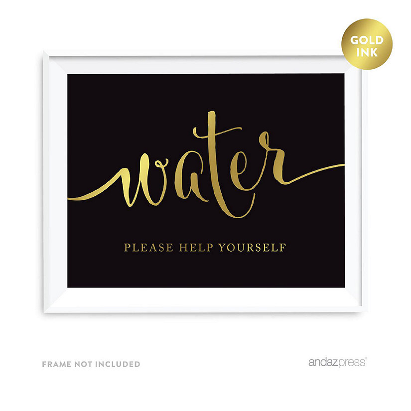 Water Help Yourself Black Gold 8.5x11 Image
