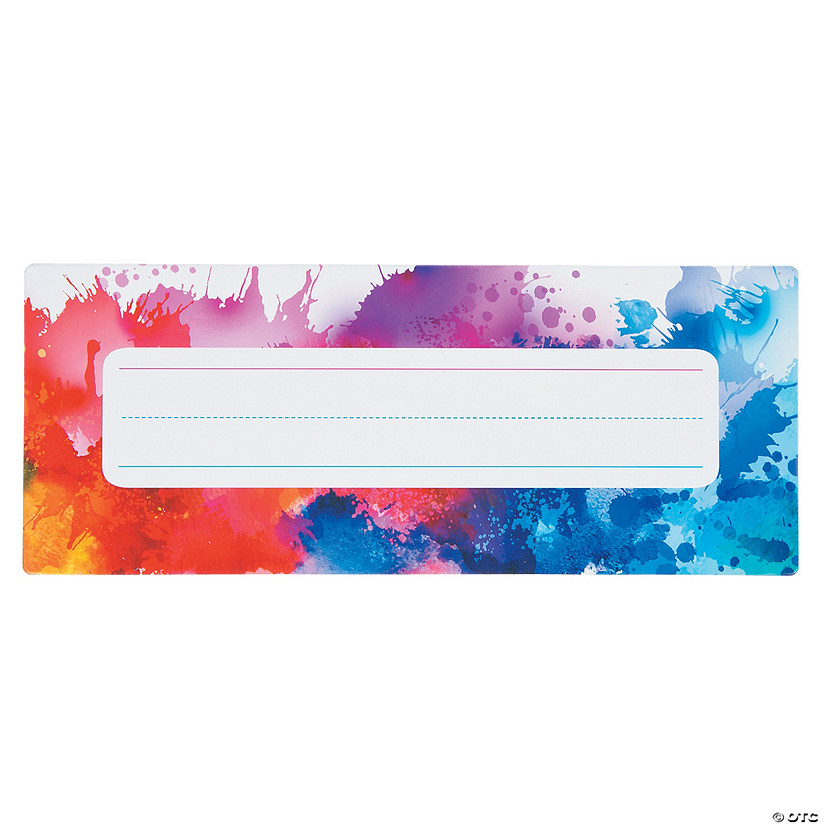 Watercolor Desk Plates - 24 Pc. Image