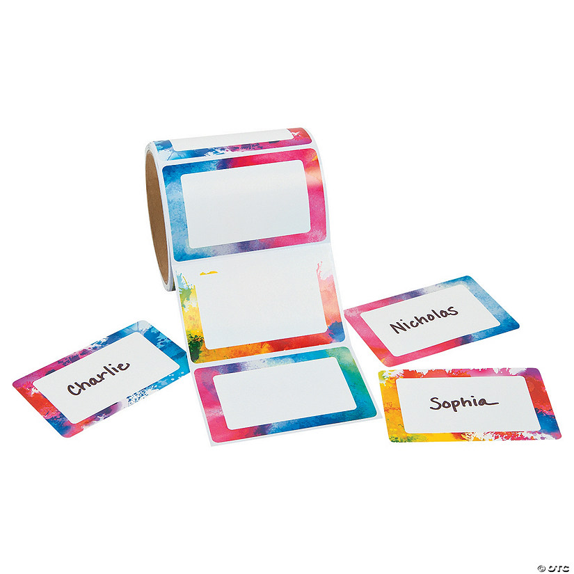 Watercolor Name Tags/Labels Image