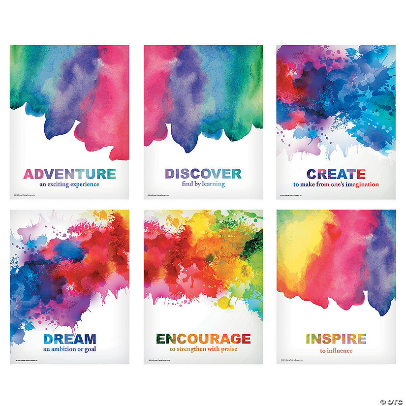 Watercolor Posters - 6 Pc. Image