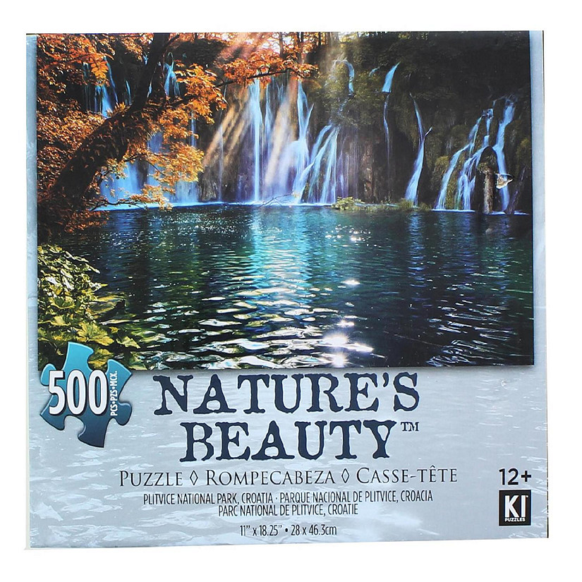 Waterfall 500 Piece Natures Beauty Jigsaw Puzzle Image