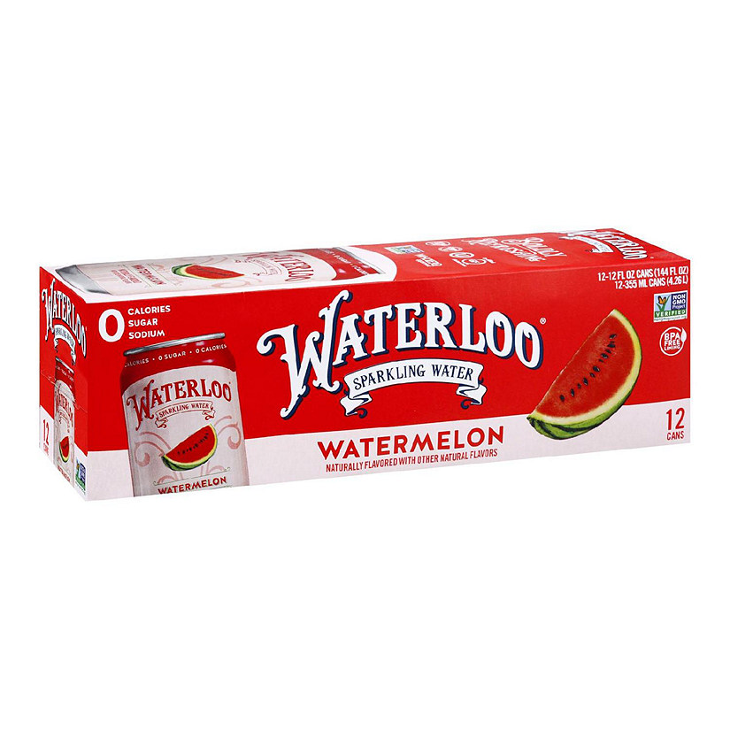 Waterloo's Watermelon Sparkling Water  - Case of 2 - 12/12 FZ Image