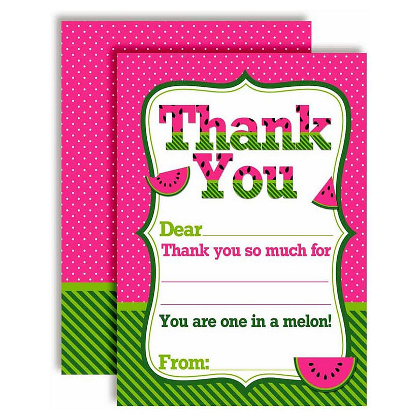 Watermelon Pink Thank You 20pc. by AmandaCreation Image