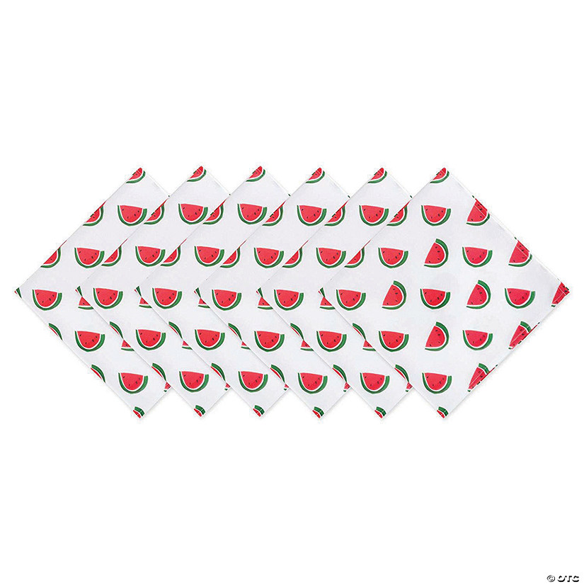 Watermelon Print Outdoor Napkin (Set Of 6) Image
