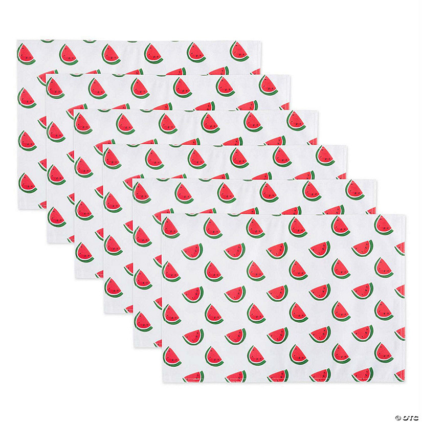 Watermelon Print Outdoor  Placemat (Set Of 6) Image