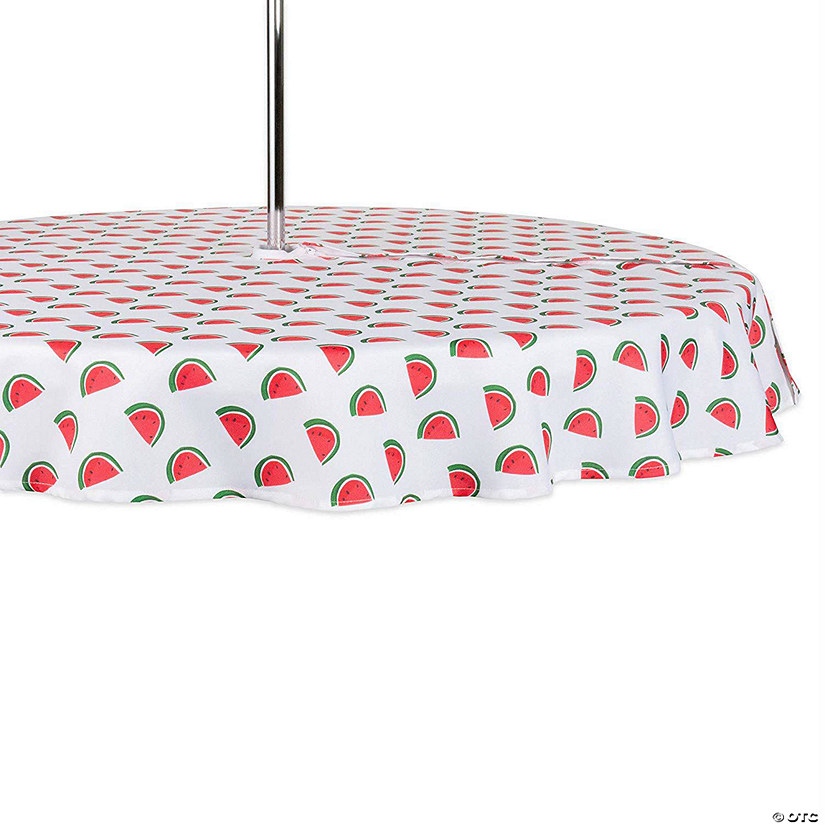 Watermelon Print Outdoor Tablecloth With Zipper 60 Round Image