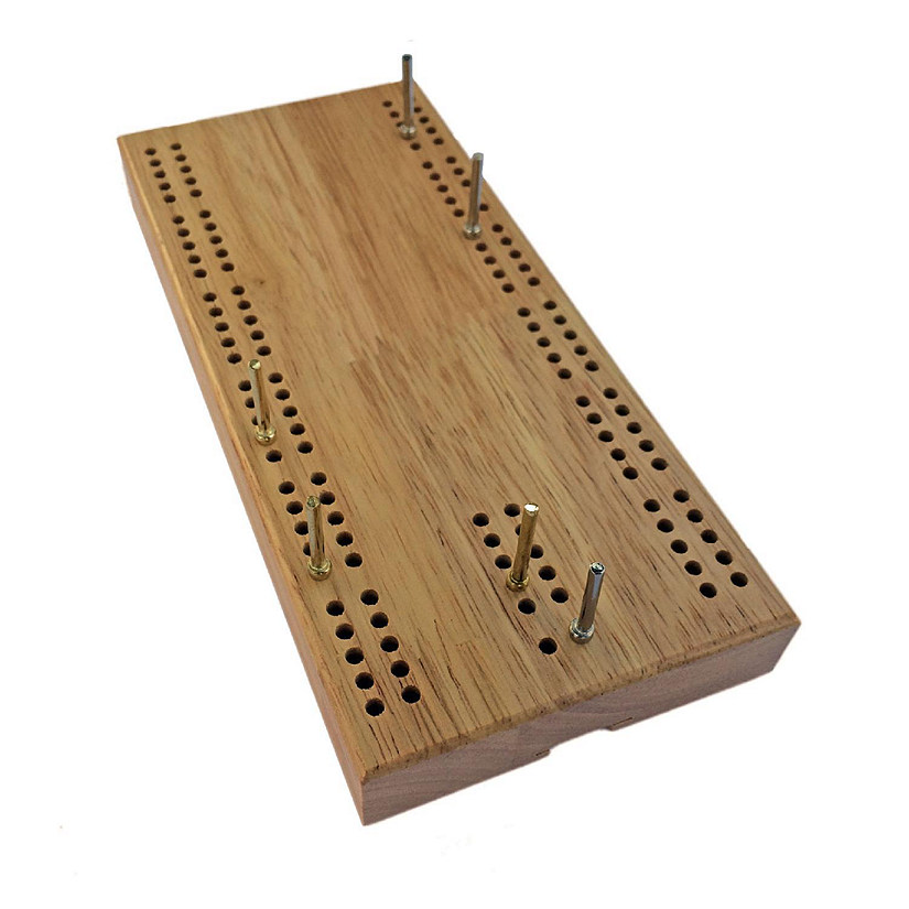 WE Games 7 Inch Travel Cribbage Board - Made of Solid Hardwood , 2 Players Image