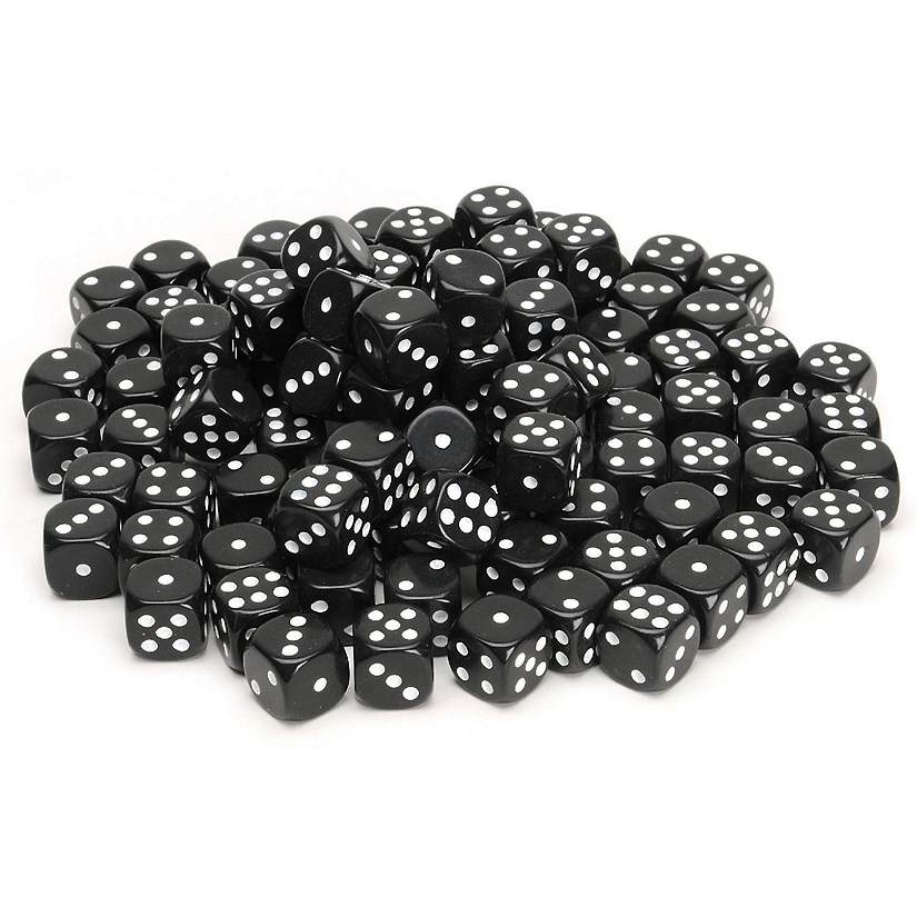 WE Games Black Dice with Rounded Corners - 100 Pack Image
