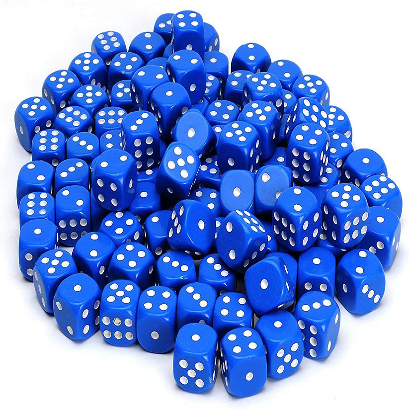 WE Games Blue Dice with Rounded Corners - 100 Pack Image