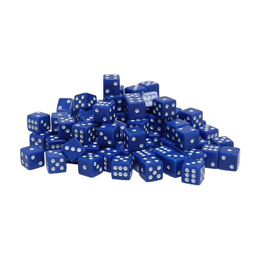 WE Games Blue Square Cornered Dice - 100 Pack Image