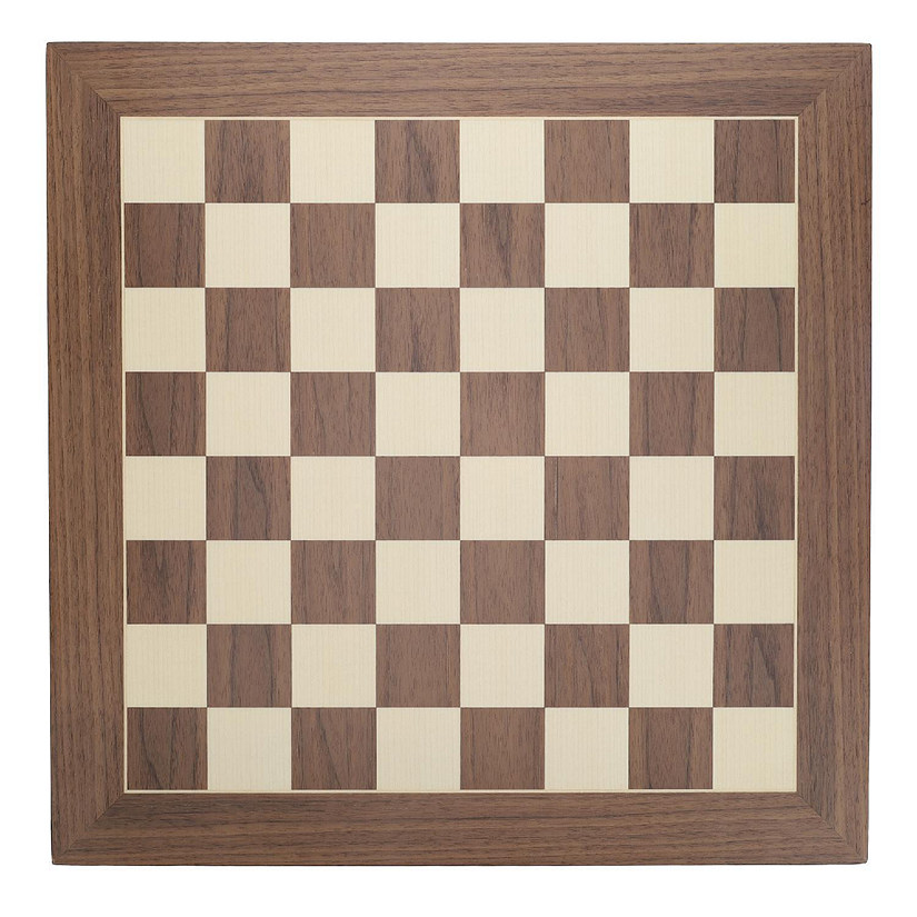 WE Games Deluxe Walnut and Sycamore Wooden Chess Board - 21.75 inches Image