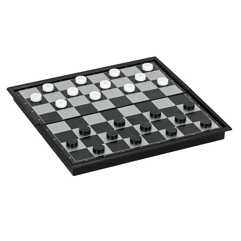 WE Games Foldable Travel Magnetic Checkers Set Image