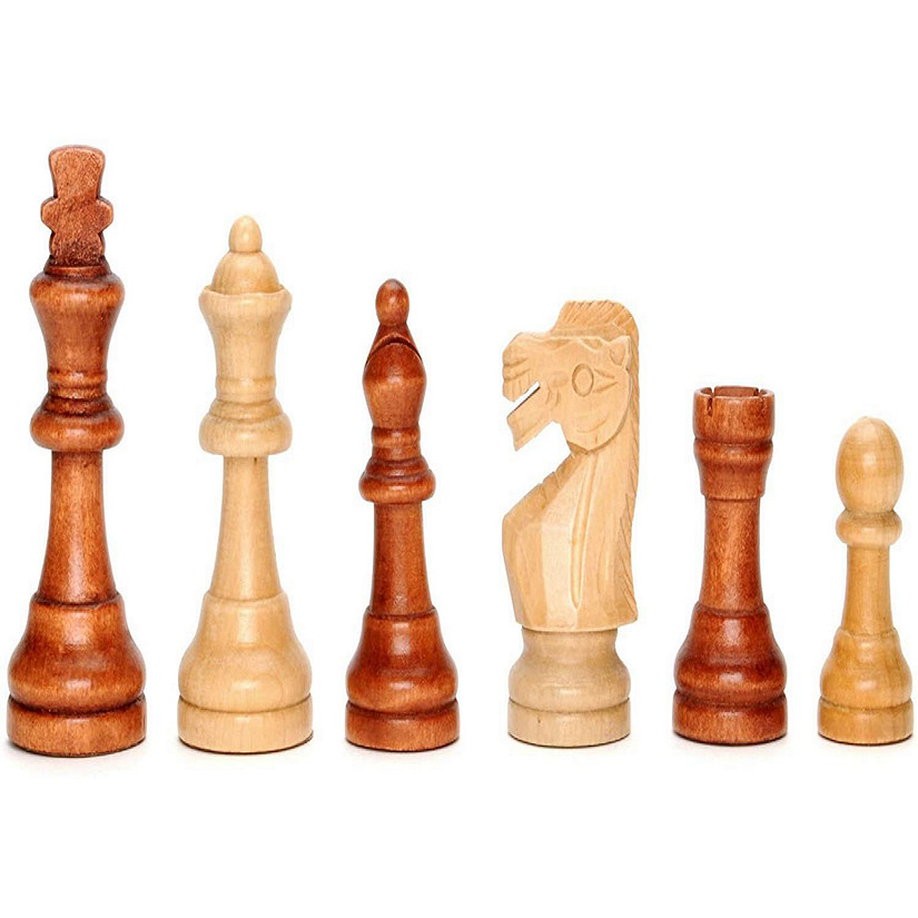 WE Games Staunton Wooden Weighted Chess Pieces, 3.75 in. King Image