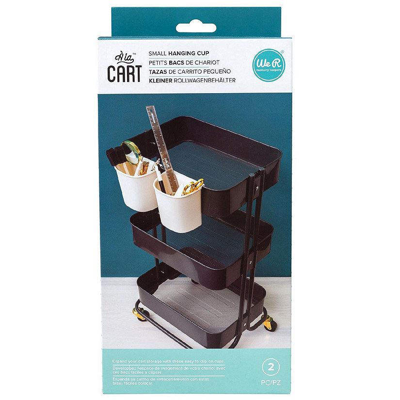 We R A La Cart Small Hanging Cups 2/Pkg-White Image