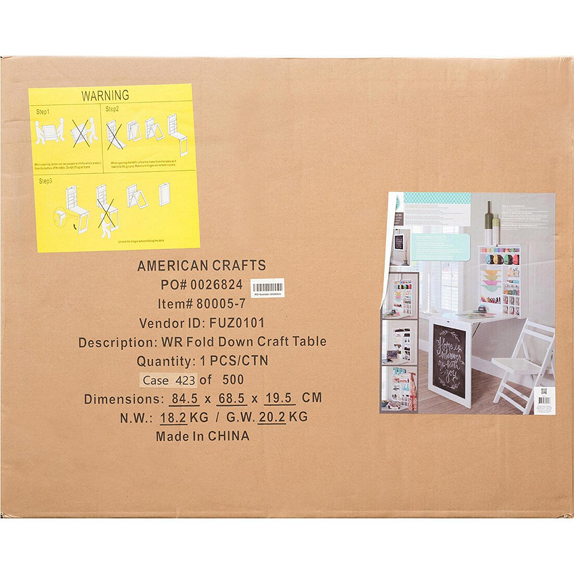 We R All Purpose Fold Down Table-Chalkboard Image